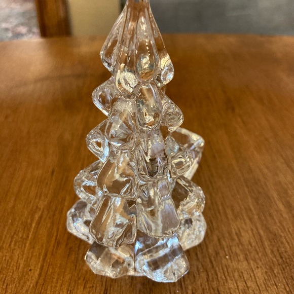 Other - Vintage Clear Glass Tree with Small Candle Holder - Ready for the Holidays